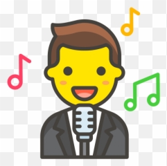 Man Singer - Singer Icon Png Clipart Full Size Clipart Singer Icon Png Emoji,Singing Emoji