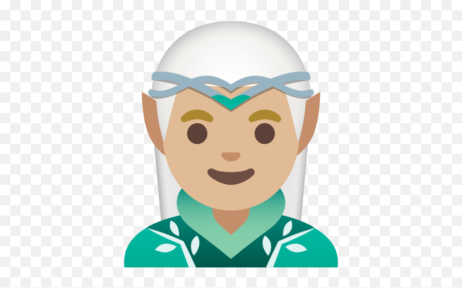Homem Elfo Com Tom De Pele Médio Claro - Elf Emoji Android,Emoji De Bandeiras Para Copiar