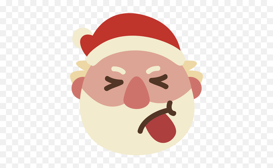 Tongue Out Santa Claus Face Emoticon 66 - Transparent Png Ojos De Santa Claus Emoji,Tongue Out Emoji
