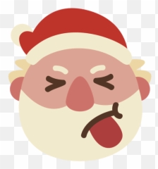 Tongue Out Santa Claus Face Emoticon 66 - Transparent Png Ojos De Santa Claus Emoji,Tongue Out Emoji