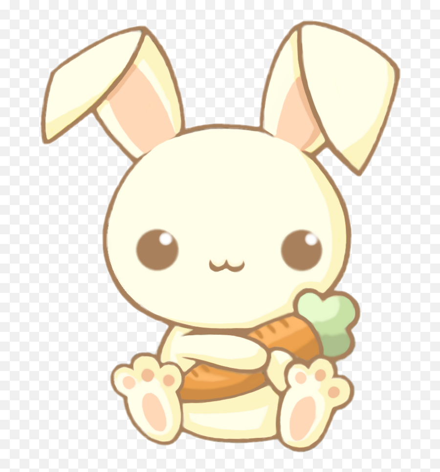 Easy Cute Bunny Drawing Png Image With - Kawaii Bunny Emoji,Easy Kawaii Cute Drawings Your Emotion