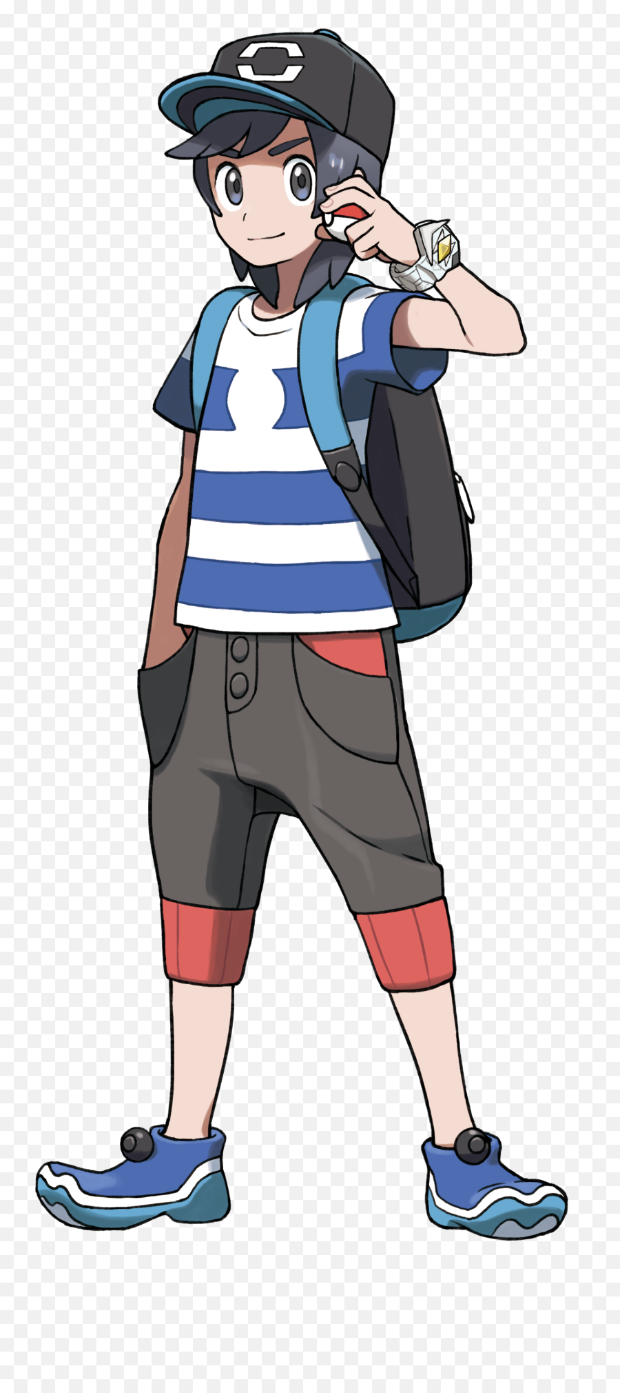 Elio - Pokemon Sun Protagonist Emoji,Pokemon Sun Main Character No Emotion