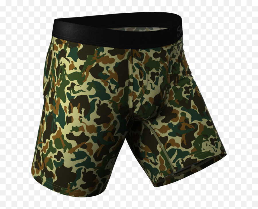 Long Leg Camouflage Ball Hammock Pouch - Bermuda Shorts Emoji,Uk Flag, Show, And Ball Emoji