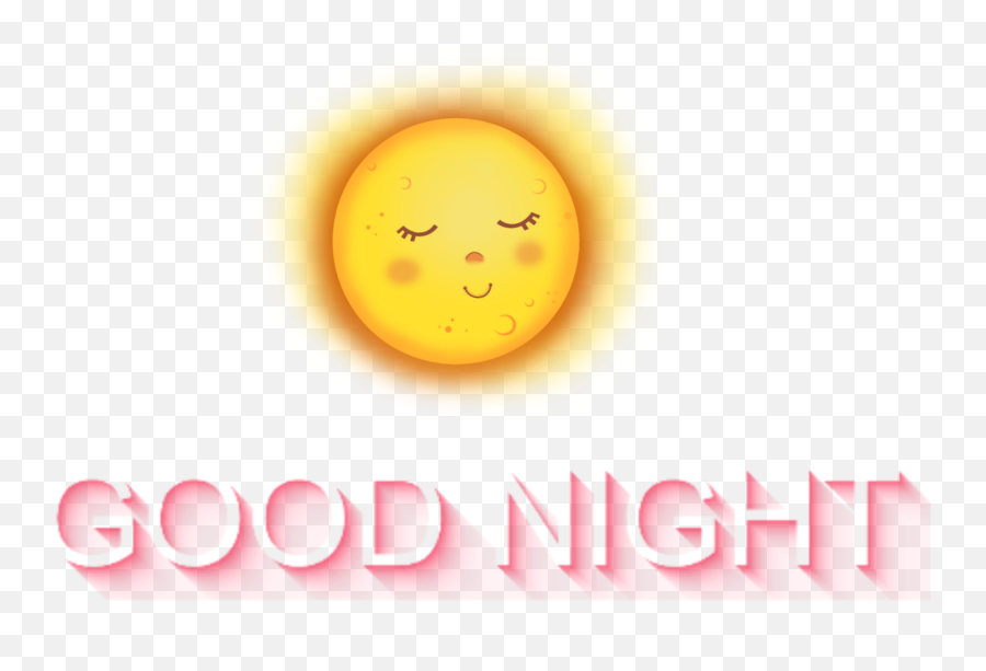 Ftestickers Moon Text Typography - Happy Emoji,Goodnight Emoji Text