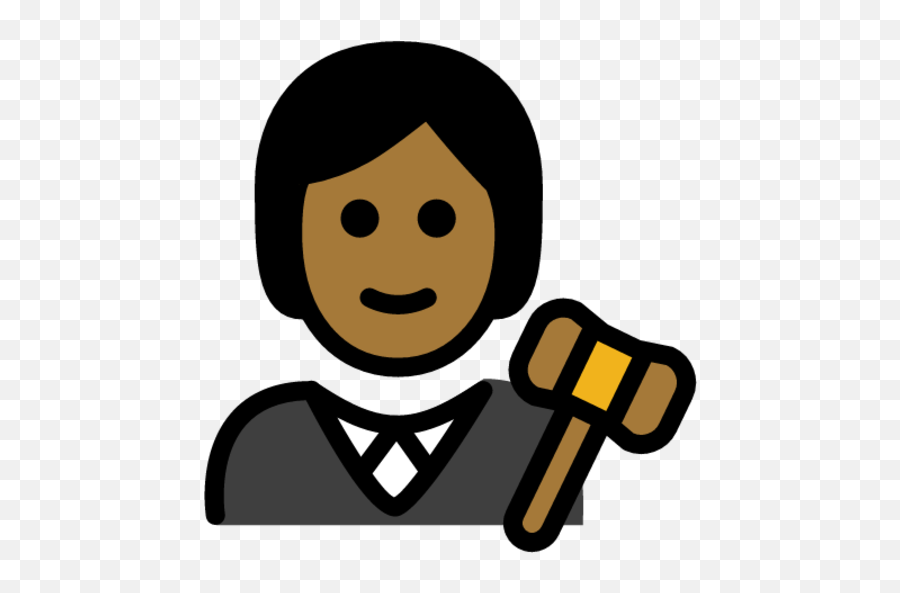 Judge Medium - Dark Skin Tone Emoji Download For Free,Emojis Hammer Png