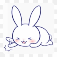 Grey Bunny By Stw - Sticker Maker For Whatsapp Emoji,Text Based Rabbit Emoji