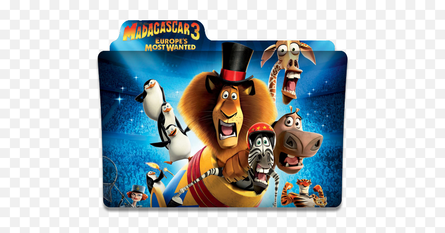 Madagascar 3 Folder Icon - Designbust Emoji,Emojis That Moive