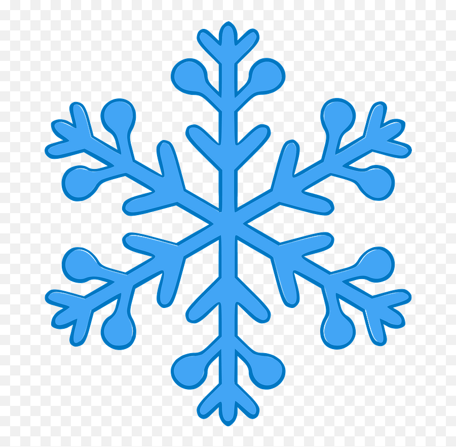 Simple Snowflake Clipart Free Download Transparent Png Emoji,Snowflake Emoticon