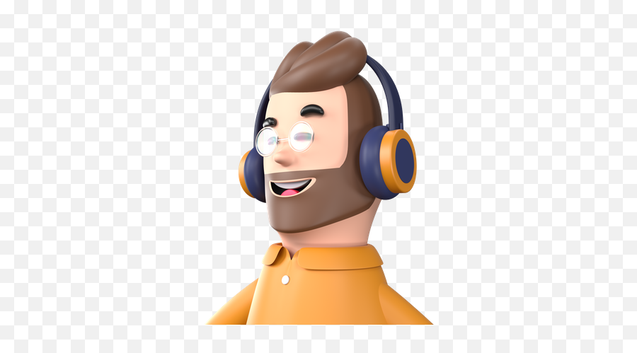 Premium Man Listening Music 3d Illustration Download In Png Emoji,Music Listening Emoji