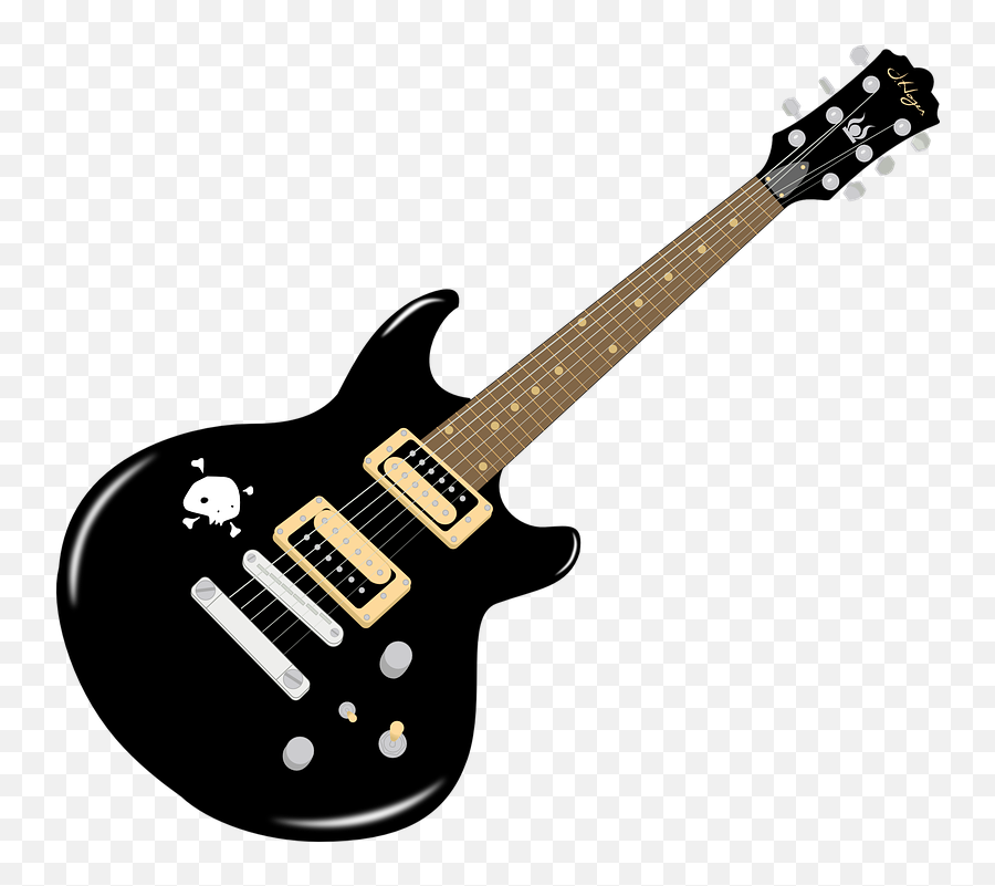 Guitar Clipart Transparent Background - Electric Guitar Png Cartoon Emoji,Guitar Superman Emoji