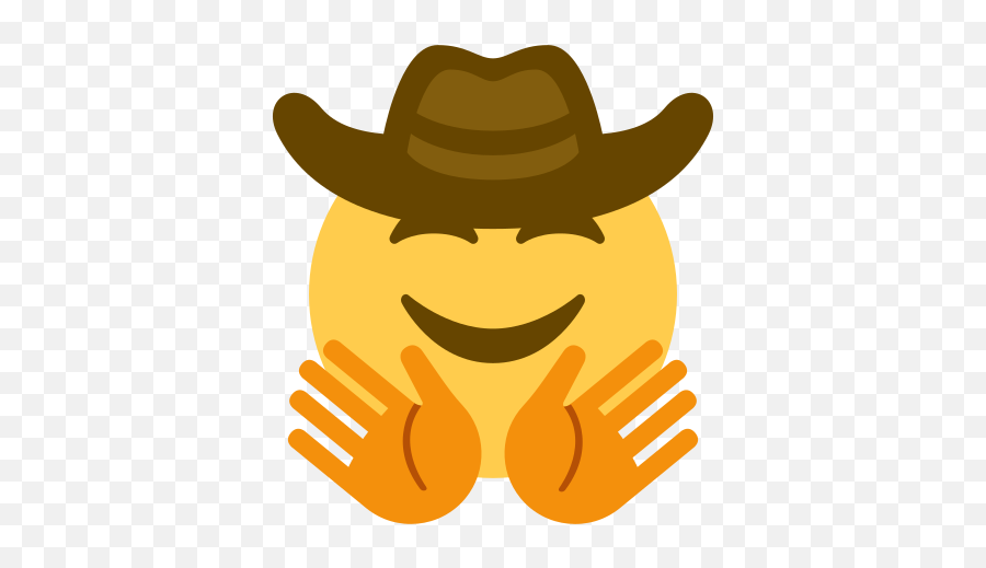 Emoji Remix On Twitter Hugs Cowboy Hat Face - Happy,Hug Emojis