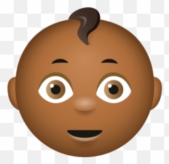 Baby Medium Dark Skin Tone Icon - Happy Emoji,Brown Nose Emoji