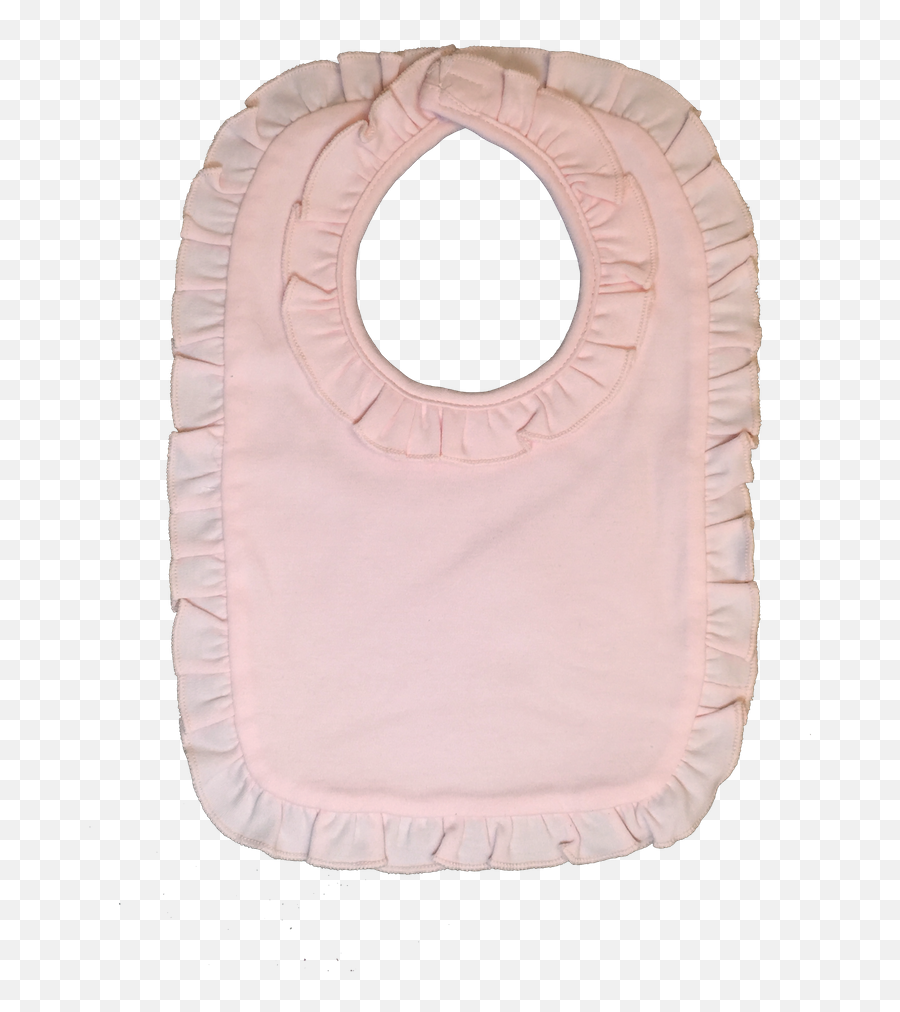 Personalized Infant Bib Pink Ruffle - Solid Emoji,Infant Emoji