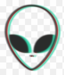 Alien Head Trippy Design Blurry - Poster Humans Aren T Real Emoji,American Atheist Emoji