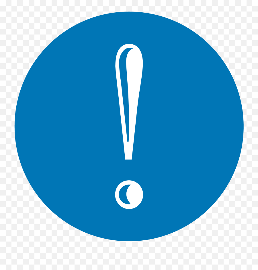 Exclamation Mark In A Blue Circle - Electric Pole Icon Dot Emoji,Exclamation Emoji
