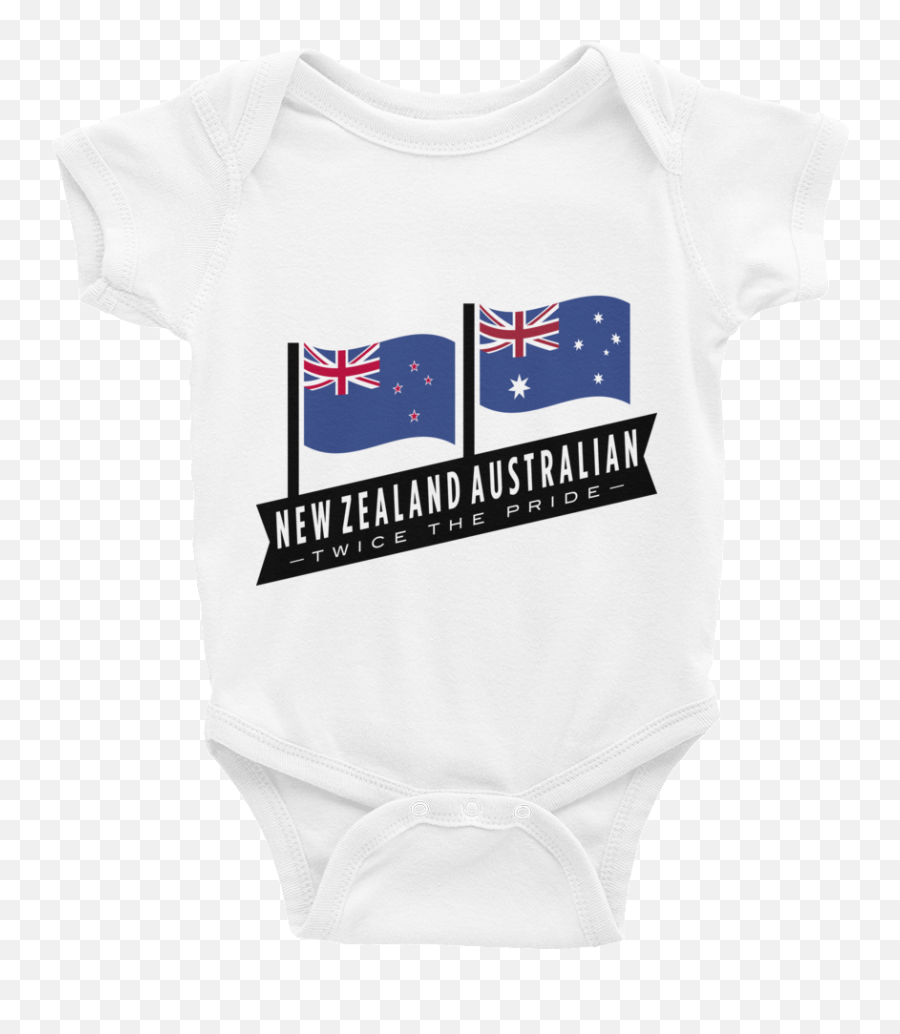 New Zealand Australian Baby Romper - Short Sleeve Emoji,New Zealand Flag Emoji