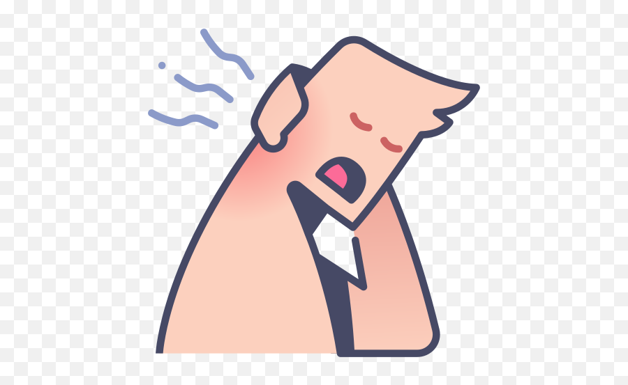 Pain Disease Health Neck Ache Neckache Hurt Free Icon - Dolor De Cuello Png Emoji,Emoticons Back Pain
