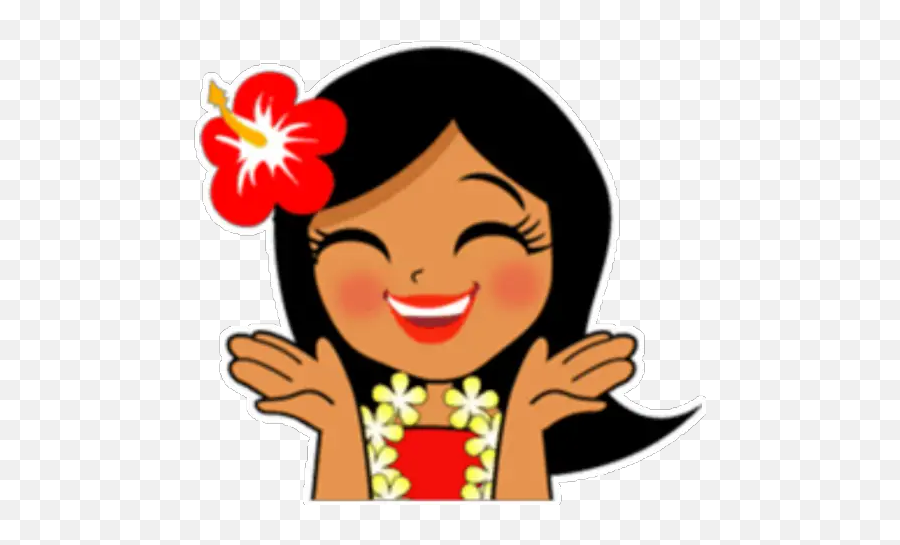 Sticker Maker - Hawaiian Sticker Emoji,Hawaiian Flower Emoticon
