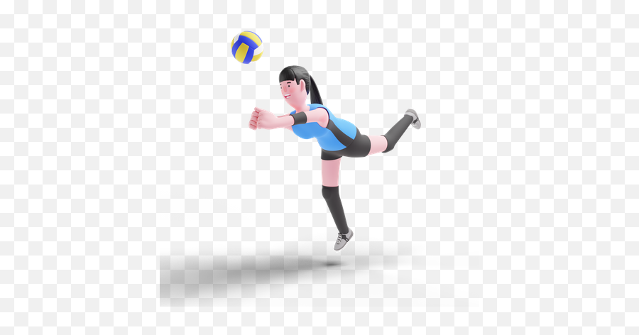 Premium Volleyball Player Standing 3d Illustration Download - Volleyball Player Emoji,Cool Volleyball Emojis
