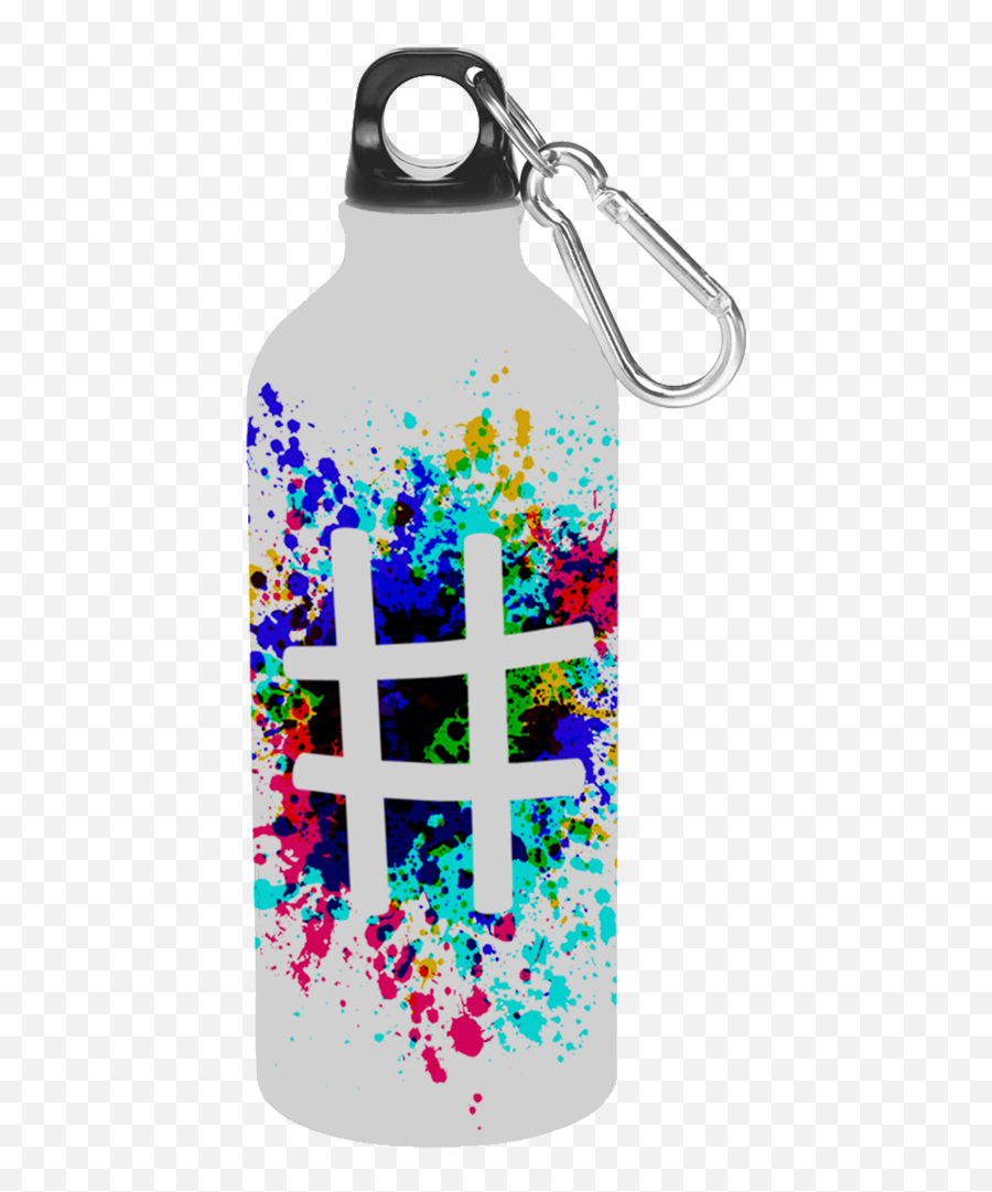 Aluminum Water Bottles Custom Printed - Printed Water Bottle Png Emoji,Bottle Emoji