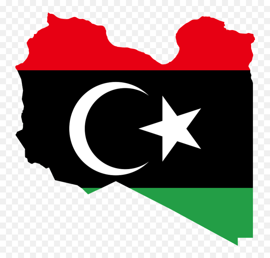 Libya Flag Map Clipart - Flag Map Of Libya Emoji,Estonia Flag Emoji