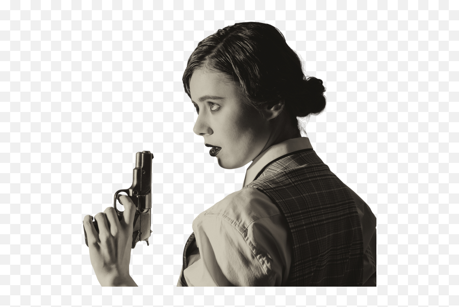 Foto De Detective Con Una Pistola En El Perfil Emoji,Emojis Pistola