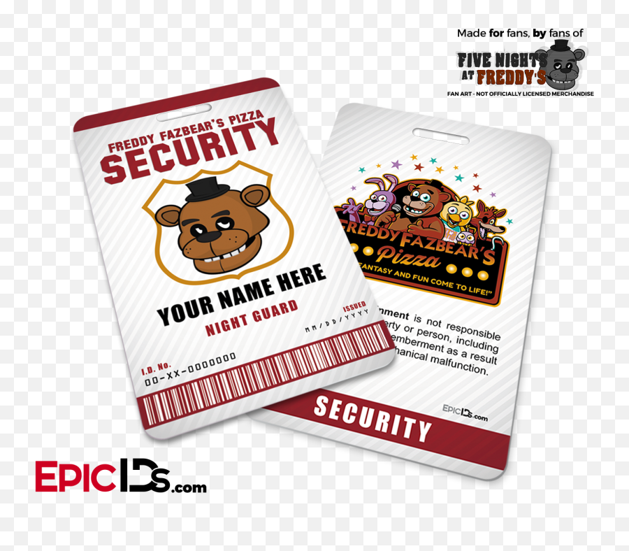 Night Guard Freddy Fazbearu0027s Pizza Fnaf Id Badge Tall Emoji,How To Make A Fnaf Fan Art With Good Emotion