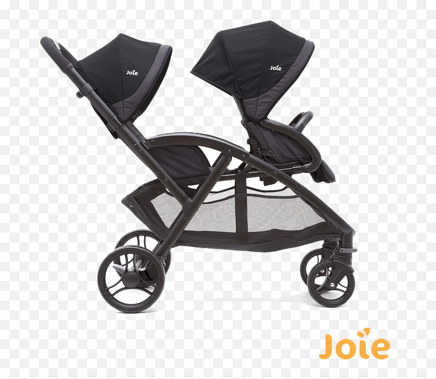 Trio Poussette Double - Poussette Evalite Duo Joie Emoji,Poussette Double Looping Black Emotion