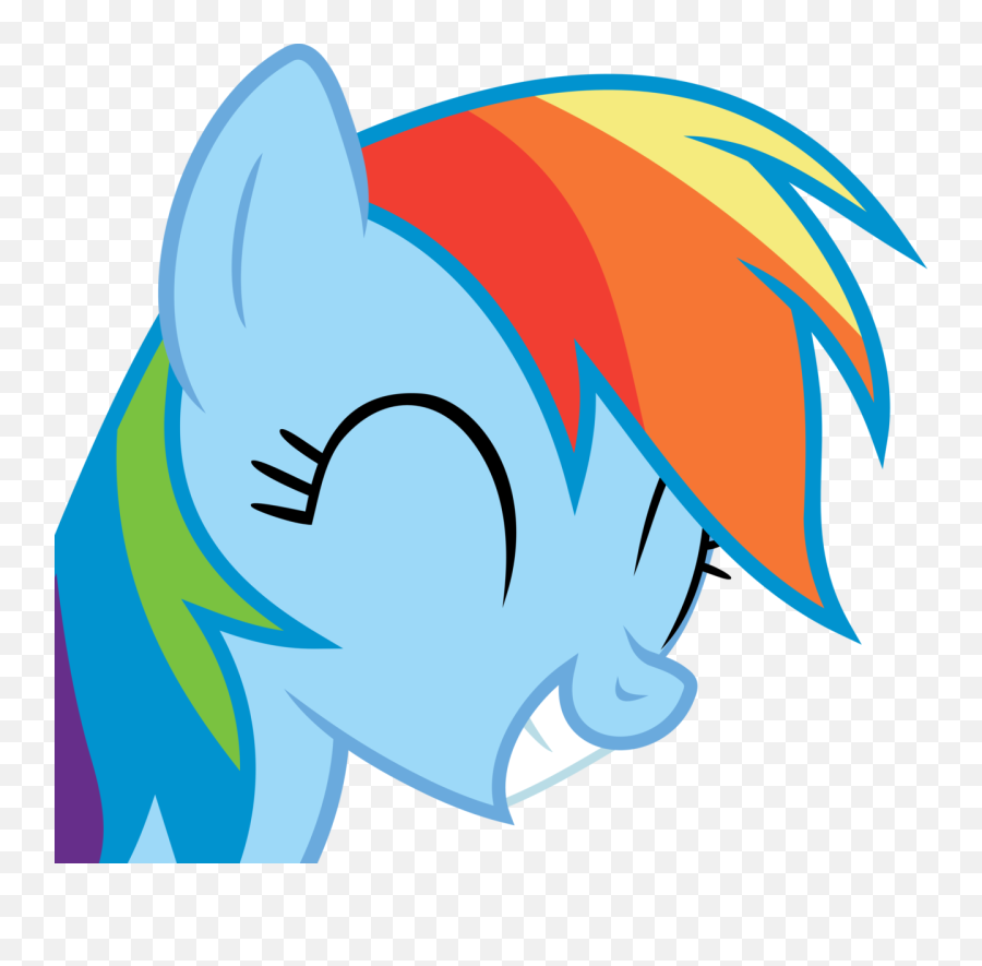 Rainbow Dash Happy Face Clipart - Rainbow Dash Fack Smiling Emoji,Rainbow Dash Emoji