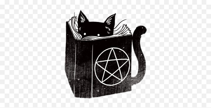 Cat Gato Libro Pentagrama Sticker - Gato Pentagrama Emoji,Emoji Pentagrama