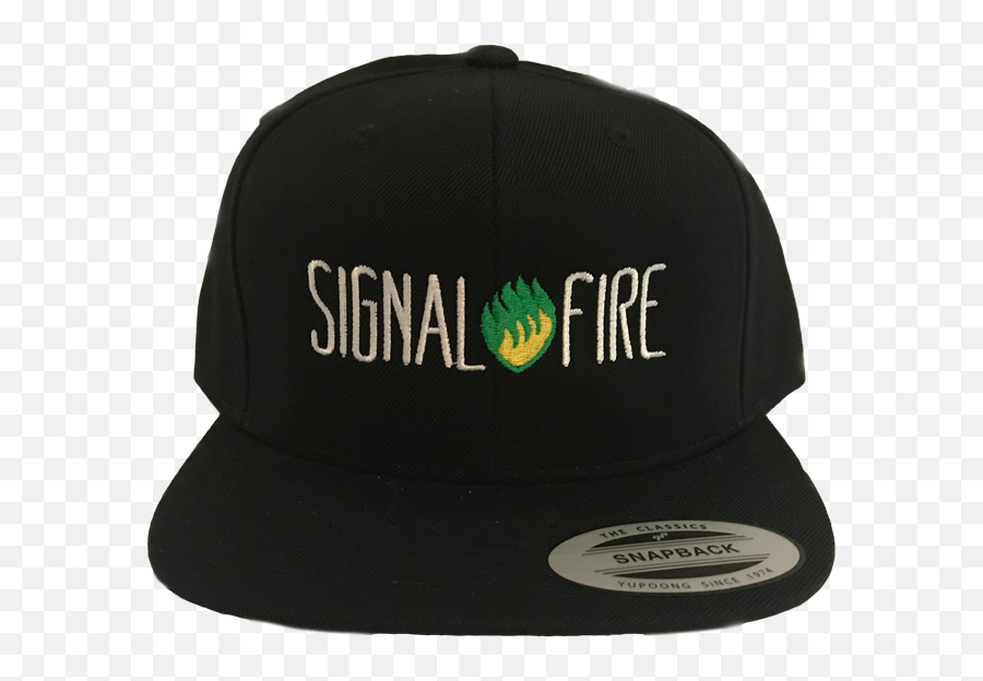 Black Signal Fire Snapback Hat - Unisex Emoji,Emoji Snapback Hats