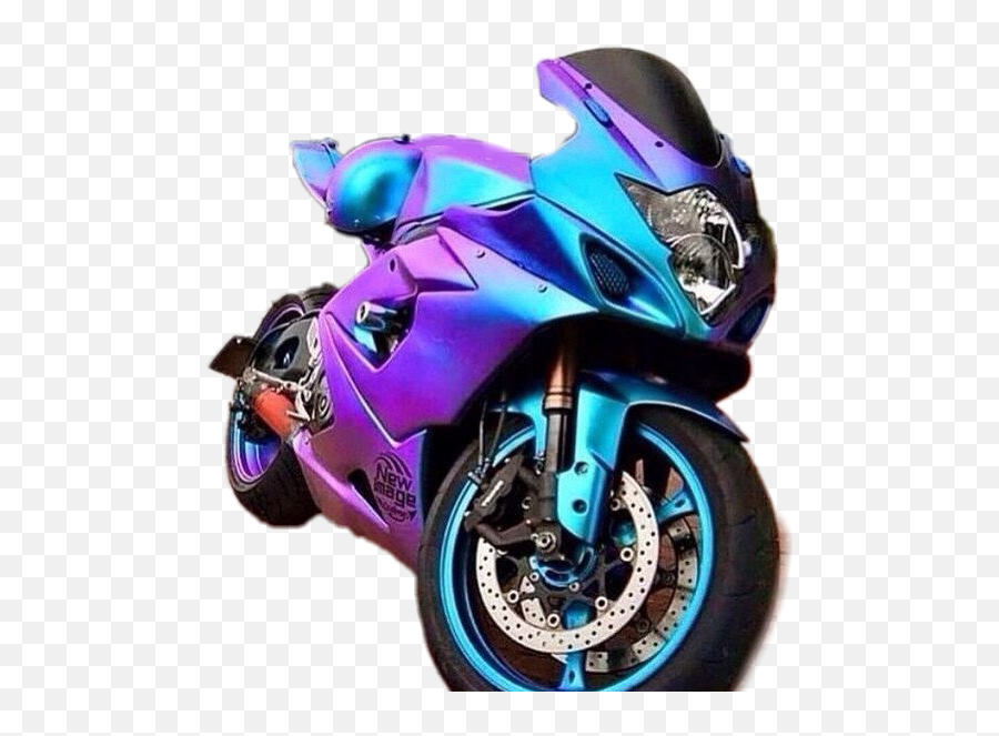 Bike Motorcycle Purple Blue Sticker - Iridescent Motorcycle Emoji,Racing Motorcycle Emoji