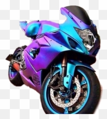Bike Motorcycle Purple Blue Sticker - Iridescent Motorcycle Emoji,Racing Motorcycle Emoji