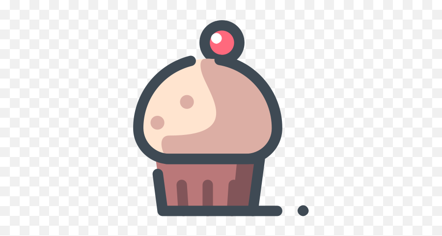 Cupcake With A Berry Icon - Icono Pastel Png Vector Emoji,Emoji Cupcake Icon