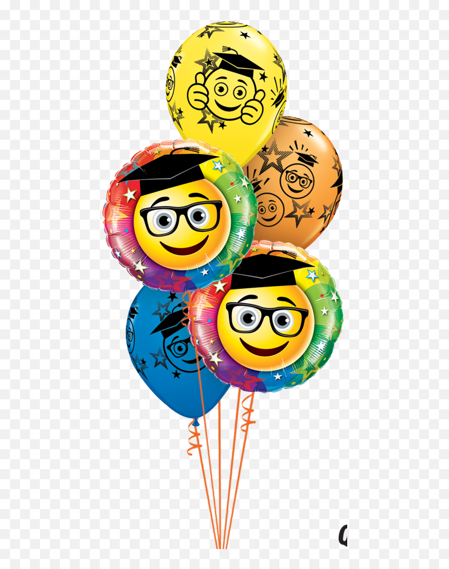 Ballon Strauss Prüfung Smiley Abi Abitur Bestanden Inkl Helium Und Gewicht - Lufik Ballagási Csokor Emoji,Smileys Und Emoticons