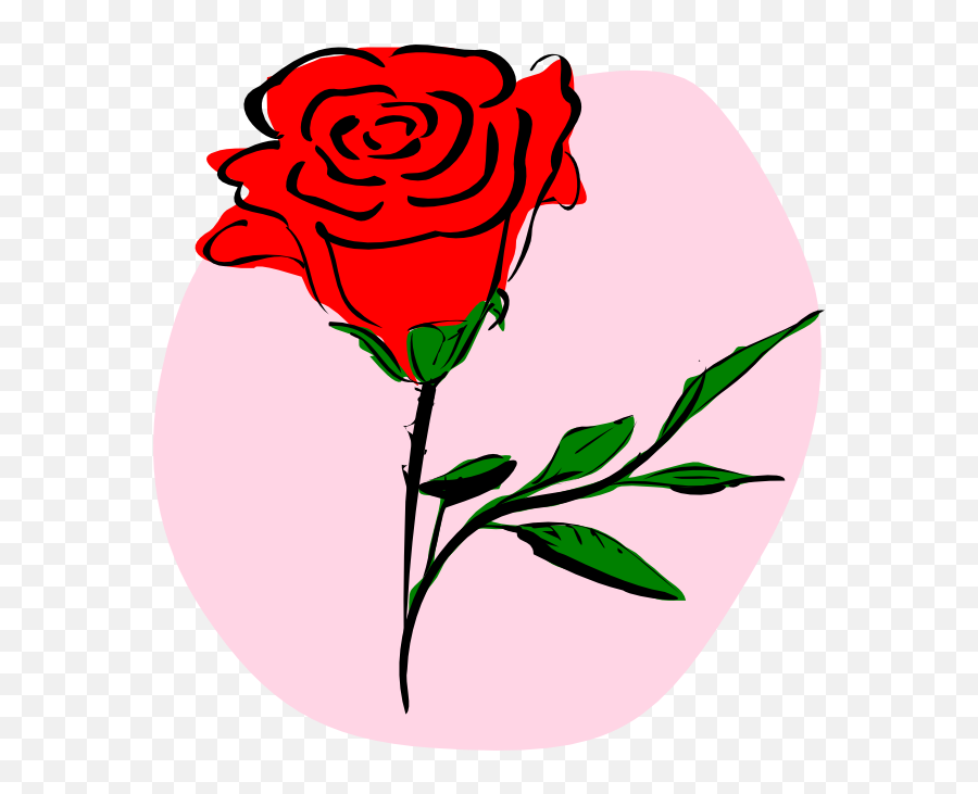 Rose Cartoon Cartoon Clipart Rose Pencil And In Color - Red Roses Cartoon Emoji,Emoji Drawings In Pencil