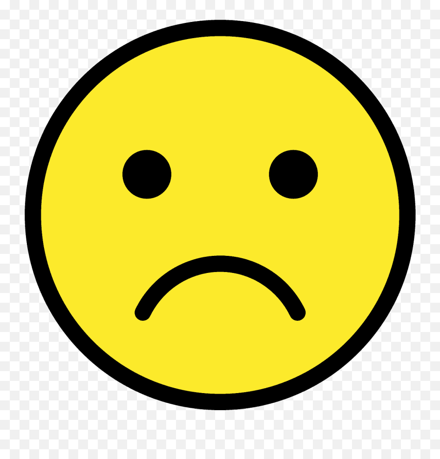 Frowning Face Emoji Clipart - Emoji,Frowny Face Emoticons