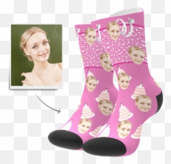 Face Socks - Girly Emoji,Girls Emoji Knee Socks
