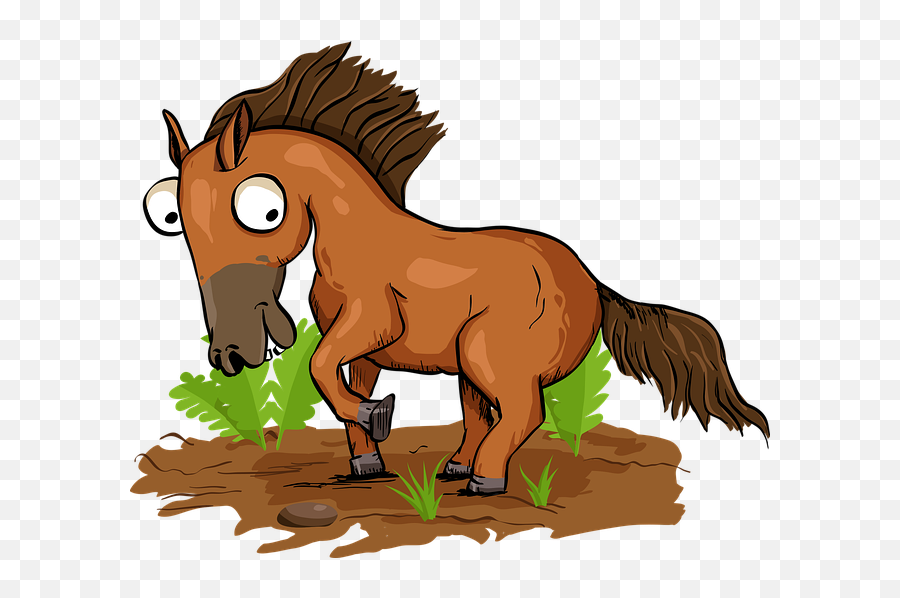 Free Photo Mud Horse Funny Cartoon - Stallion Cartoony Emoji,Animal Emotions Cartoon
