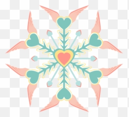 Snowflake Heart - Flocon Neige Dessin Facile Emoji,Emotion Snowflake Clipart