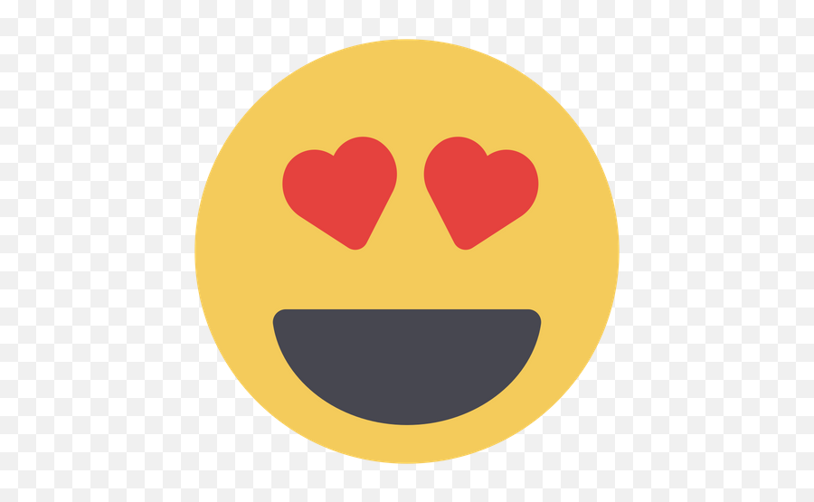 Free Smiling With Heart Eye Flat Emoji Icon - Available In Happy,Pictures Of Smuling Emojis
