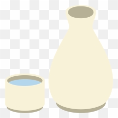 Sake Bottle And Cup - Sake Emoji,Bottle Emoji