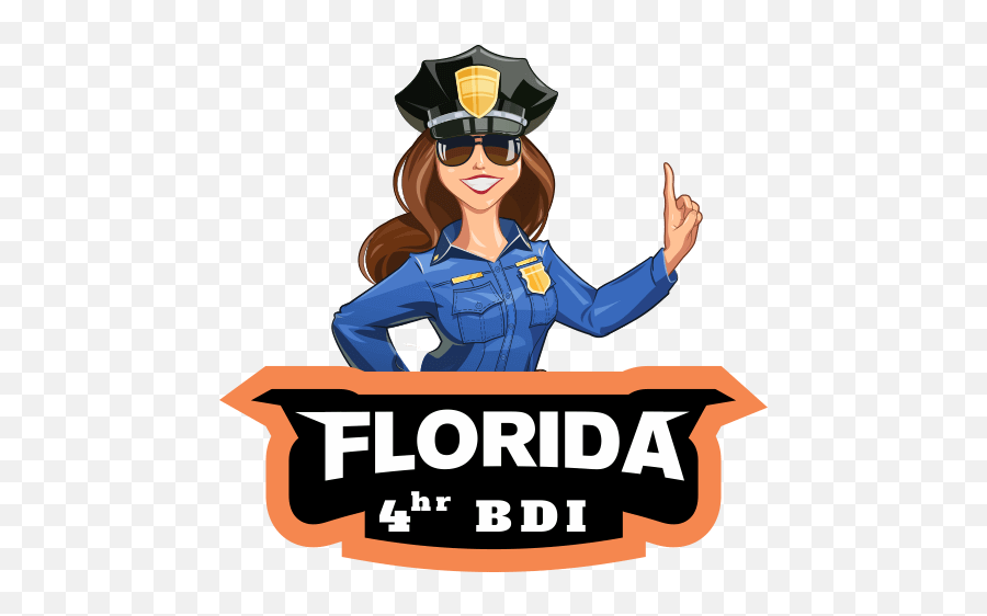 Florida Traffic Ticket Course - Police Girl Photo Drawing Emoji,Dmv Emotions And Driving