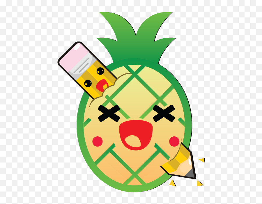 Kawaii Fruits And Pens By Ariel Isaac - Kawaii Ppap Emoji,Fight Emoticon Kawaii