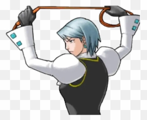 Ace Attorney Stickers For Whatsapp - Franziska Von Karma Whip Gif Emoji,Emoji Of Whipping