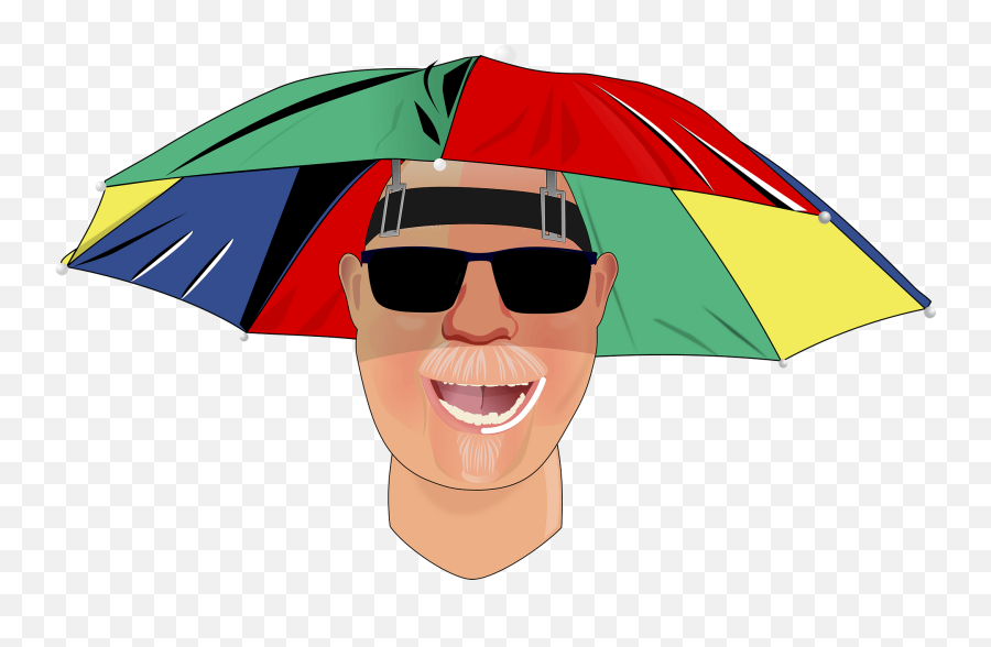 Man Under A Rainbow Umbrella Hat Clipart Free Download Emoji,Sunglasses Emoticon Snowman