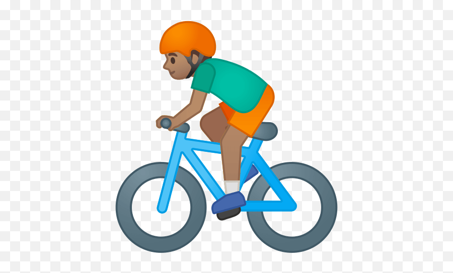 Person Biking Emoji With Medium Skin Tone Meaning And - Emoji Andando De Bicicleta,Emoji Land