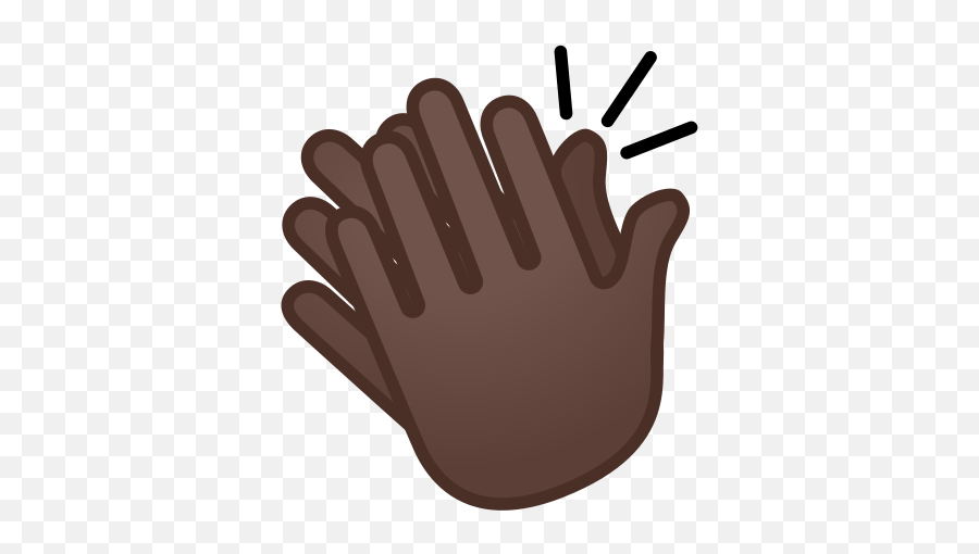 Clapping Hands Emoji With Dark Skin - Clap Emoji Gif Transparent,Clap Emoji Png