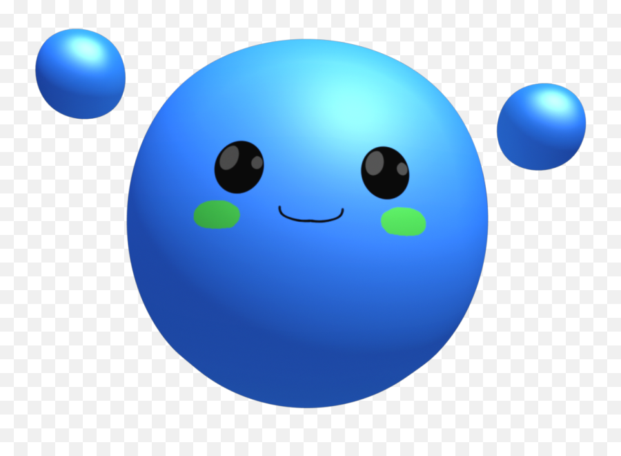 Blue Blob - Dot Emoji,Crawling Emoticon