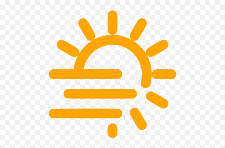 Orange Fog Day Icon - Free Orange Weather Icons Emoji,Sleet Emoji
